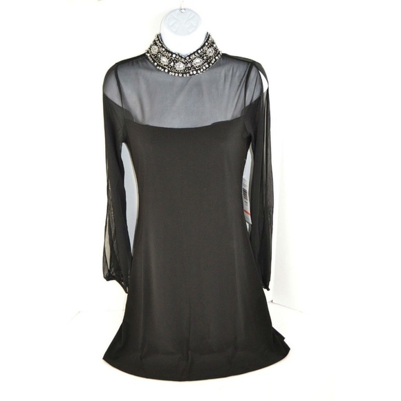 JUMP A-Line Dress w/ Sheer Sleeves - Picture 2 of 8